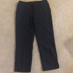 Black cropped dress pants